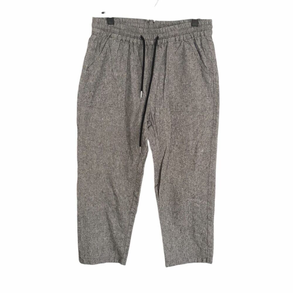 Hoodlamb by Hemp Tailor UK Gray Capri Drawstring Pants L